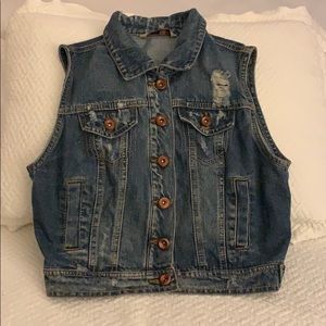 Jean jacket vest